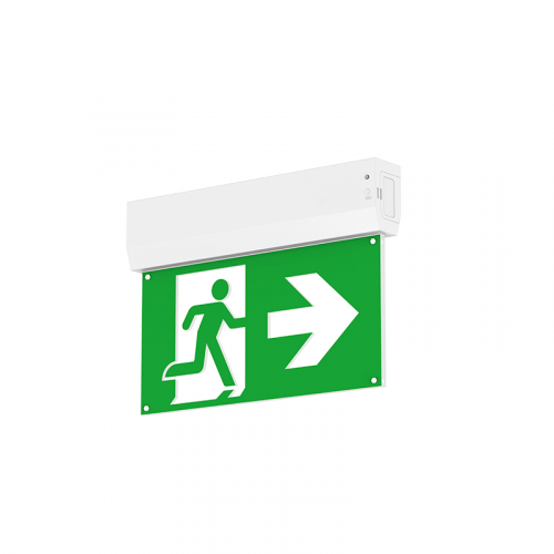 Led Exit Sign | Surface Mount | Auto Test | Incl. Pictograms